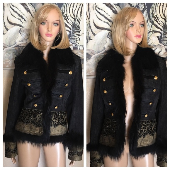 Authentic Gizia women’s coat black/gold size 42 - Picture 2 of 8